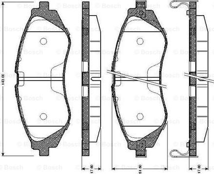 BOSCH 0 986 TB2 317 - Kit de plaquettes de frein, frein à disque cwaw.fr