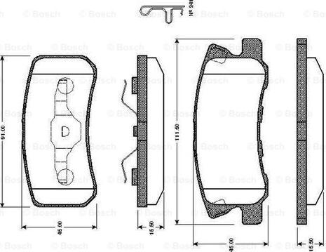 BOSCH 0 986 TB2 385 - Kit de plaquettes de frein, frein à disque cwaw.fr