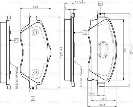 BOSCH 0 986 TB2 381 - Kit de plaquettes de frein, frein à disque cwaw.fr