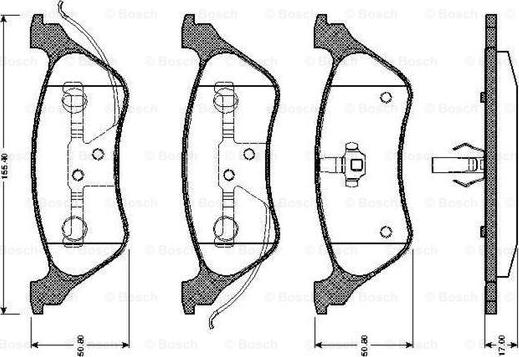 BOSCH 0 986 TB2 388 - Kit de plaquettes de frein, frein à disque cwaw.fr