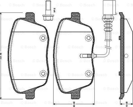 BOSCH 0 986 TB2 382 - Kit de plaquettes de frein, frein à disque cwaw.fr