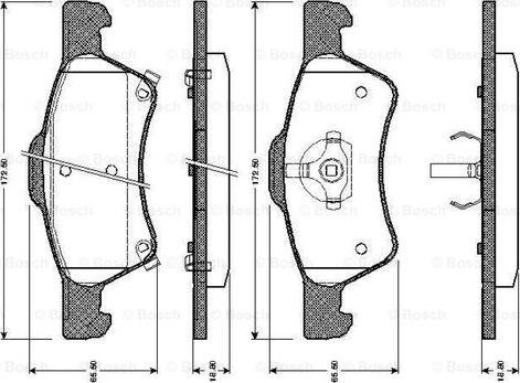 BOSCH 0 986 TB2 387 - Kit de plaquettes de frein, frein à disque cwaw.fr