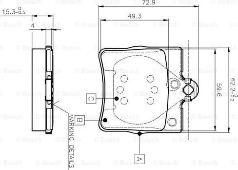 BOSCH 0 986 TB2 334 - Kit de plaquettes de frein, frein à disque cwaw.fr