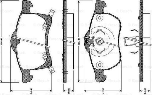 BOSCH 0 986 TB2 335 - Kit de plaquettes de frein, frein à disque cwaw.fr