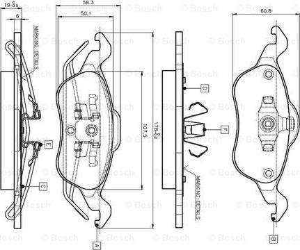 BOSCH 0 986 TB2 338 - Kit de plaquettes de frein, frein à disque cwaw.fr