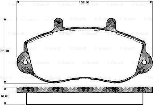 BOSCH 0 986 TB2 333 - Kit de plaquettes de frein, frein à disque cwaw.fr