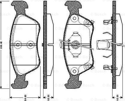 BOSCH 0 986 TB2 332 - Kit de plaquettes de frein, frein à disque cwaw.fr