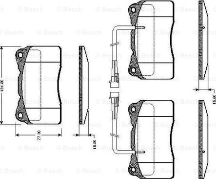 BOSCH 0 986 TB2 329 - Kit de plaquettes de frein, frein à disque cwaw.fr