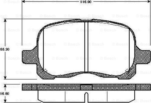 BOSCH 0 986 TB2 326 - Kit de plaquettes de frein, frein à disque cwaw.fr