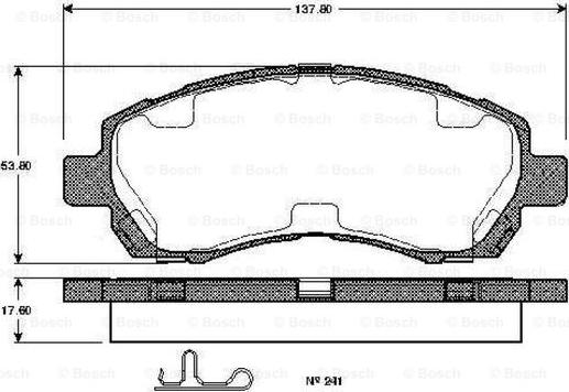 BOSCH 0 986 TB2 320 - Kit de plaquettes de frein, frein à disque cwaw.fr