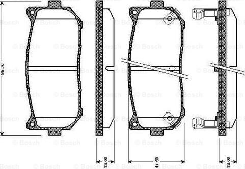 BOSCH 0 986 TB2 321 - Kit de plaquettes de frein, frein à disque cwaw.fr