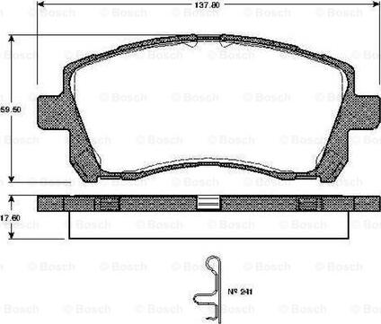 BOSCH 0 986 TB2 327 - Kit de plaquettes de frein, frein à disque cwaw.fr