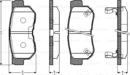 BOSCH 0 986 TB2 370 - Kit de plaquettes de frein, frein à disque cwaw.fr