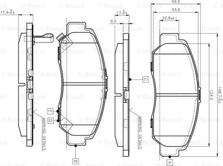 BOSCH 0 986 TB2 371 - Kit de plaquettes de frein, frein à disque cwaw.fr