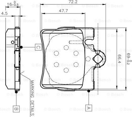 BOSCH 0 986 TB2 378 - Kit de plaquettes de frein, frein à disque cwaw.fr