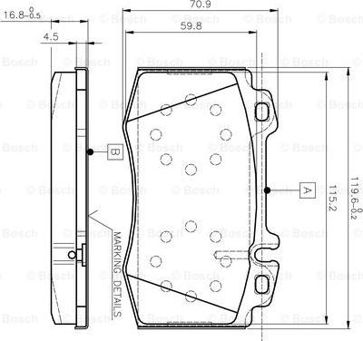 BOSCH 0 986 TB2 377 - Kit de plaquettes de frein, frein à disque cwaw.fr