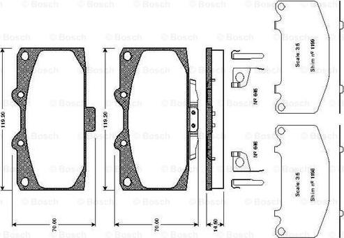 BOSCH 0 986 TB2 294 - Kit de plaquettes de frein, frein à disque cwaw.fr