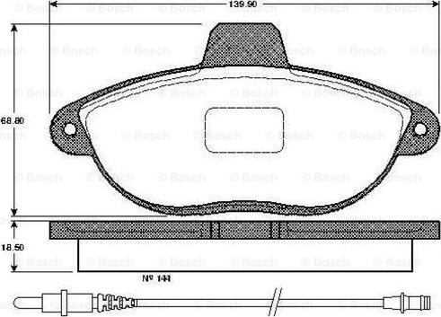 BOSCH 0 986 TB2 295 - Kit de plaquettes de frein, frein à disque cwaw.fr