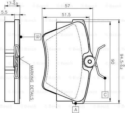 BOSCH 0 986 TB2 290 - Kit de plaquettes de frein, frein à disque cwaw.fr