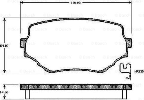 BOSCH 0 986 TB2 291 - Kit de plaquettes de frein, frein à disque cwaw.fr