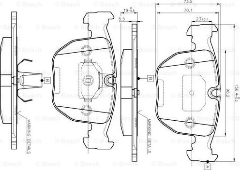 BOSCH 0 986 TB2 292 - Kit de plaquettes de frein, frein à disque cwaw.fr