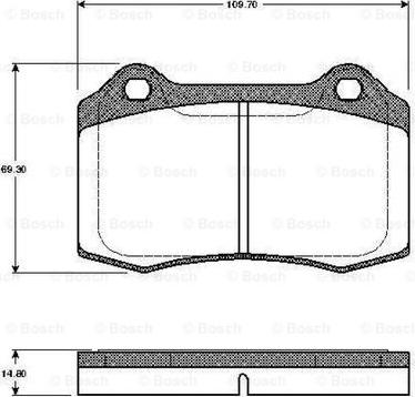 BOSCH 0 986 TB2 244 - Kit de plaquettes de frein, frein à disque cwaw.fr