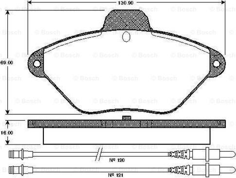 BOSCH 0 986 TB2 246 - Kit de plaquettes de frein, frein à disque cwaw.fr