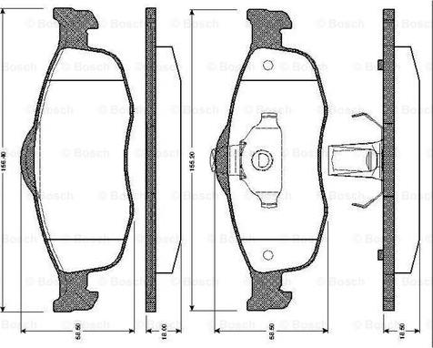 BOSCH 0 986 TB2 240 - Kit de plaquettes de frein, frein à disque cwaw.fr