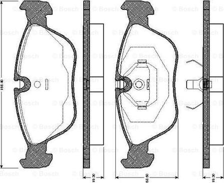 BOSCH 0 986 TB2 248 - Kit de plaquettes de frein, frein à disque cwaw.fr