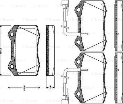 BOSCH 0 986 TB2 243 - Kit de plaquettes de frein, frein à disque cwaw.fr