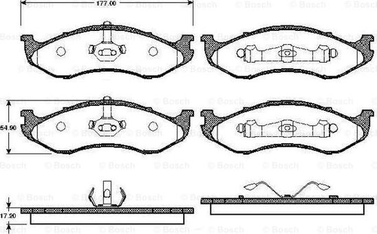 BOSCH 0 986 TB2 254 - Kit de plaquettes de frein, frein à disque cwaw.fr