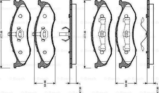 BOSCH 0 986 TB2 255 - Kit de plaquettes de frein, frein à disque cwaw.fr