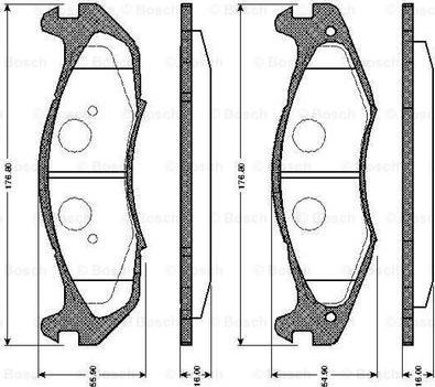 BOSCH 0 986 TB2 253 - Kit de plaquettes de frein, frein à disque cwaw.fr