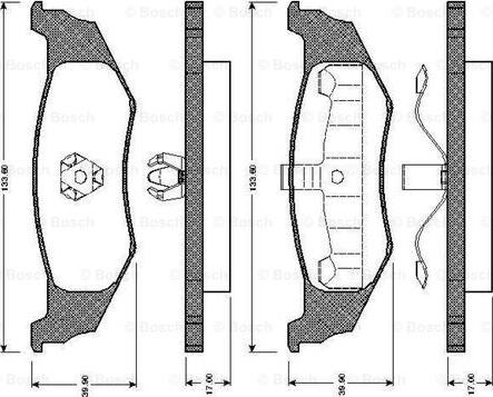 BOSCH 0 986 TB2 260 - Kit de plaquettes de frein, frein à disque cwaw.fr