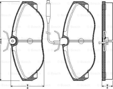 BOSCH 0 986 TB2 261 - Kit de plaquettes de frein, frein à disque cwaw.fr