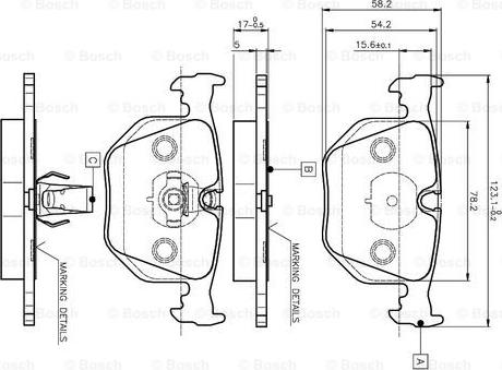 BOSCH 0 986 TB2 204 - Kit de plaquettes de frein, frein à disque cwaw.fr