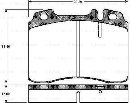 BOSCH 0 986 TB2 203 - Kit de plaquettes de frein, frein à disque cwaw.fr