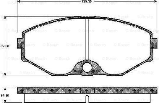 BOSCH 0 986 TB2 202 - Kit de plaquettes de frein, frein à disque cwaw.fr