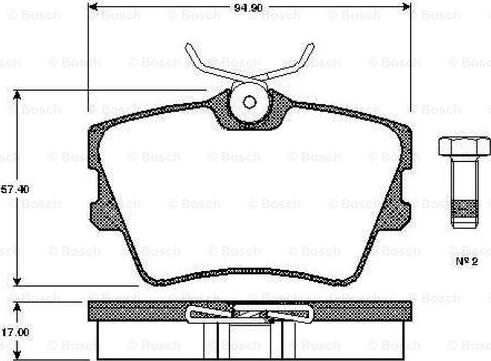 BOSCH 0 986 TB2 289 - Kit de plaquettes de frein, frein à disque cwaw.fr