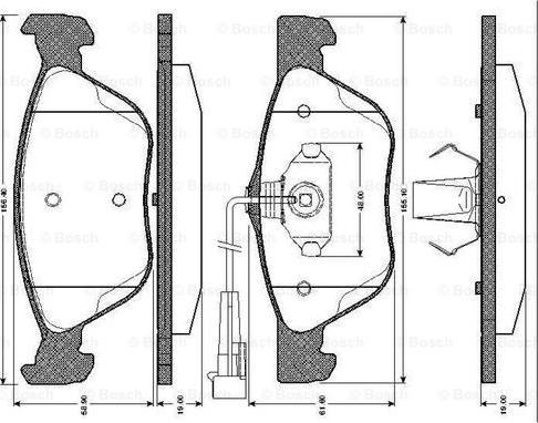 BOSCH 0 986 TB2 286 - Kit de plaquettes de frein, frein à disque cwaw.fr