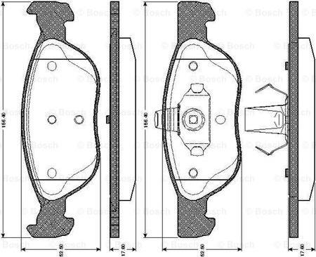 BOSCH 0 986 TB2 281 - Kit de plaquettes de frein, frein à disque cwaw.fr