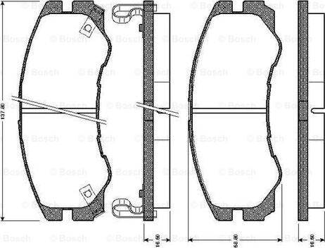 BOSCH 0 986 TB2 234 - Kit de plaquettes de frein, frein à disque cwaw.fr