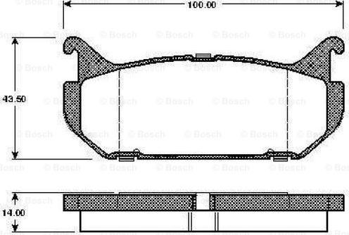 BOSCH 0 986 TB2 230 - Kit de plaquettes de frein, frein à disque cwaw.fr