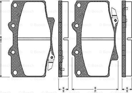 BOSCH 0 986 TB2 238 - Kit de plaquettes de frein, frein à disque cwaw.fr