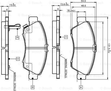 BOSCH 0 986 TB2 233 - Kit de plaquettes de frein, frein à disque cwaw.fr