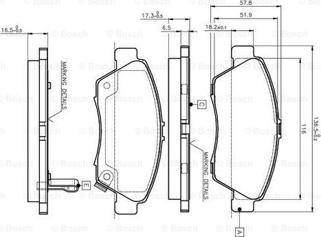 BOSCH 0 986 TB2 232 - Kit de plaquettes de frein, frein à disque cwaw.fr