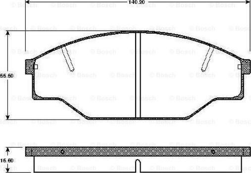 BOSCH 0 986 TB2 224 - Kit de plaquettes de frein, frein à disque cwaw.fr