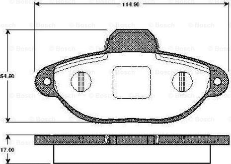 BOSCH 0 986 TB2 225 - Kit de plaquettes de frein, frein à disque cwaw.fr