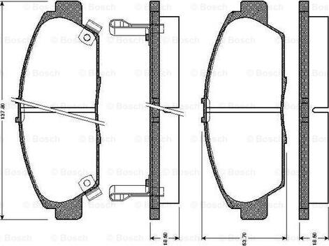 BOSCH 0 986 TB2 223 - Kit de plaquettes de frein, frein à disque cwaw.fr