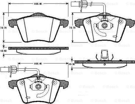 BOSCH 0 986 TB2 795 - Kit de plaquettes de frein, frein à disque cwaw.fr